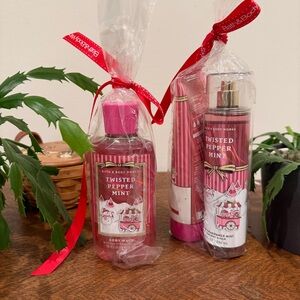 Bath & Body Works Twisted Peppermint Body‎ Wash, Cream and Mist